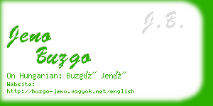 jeno buzgo business card